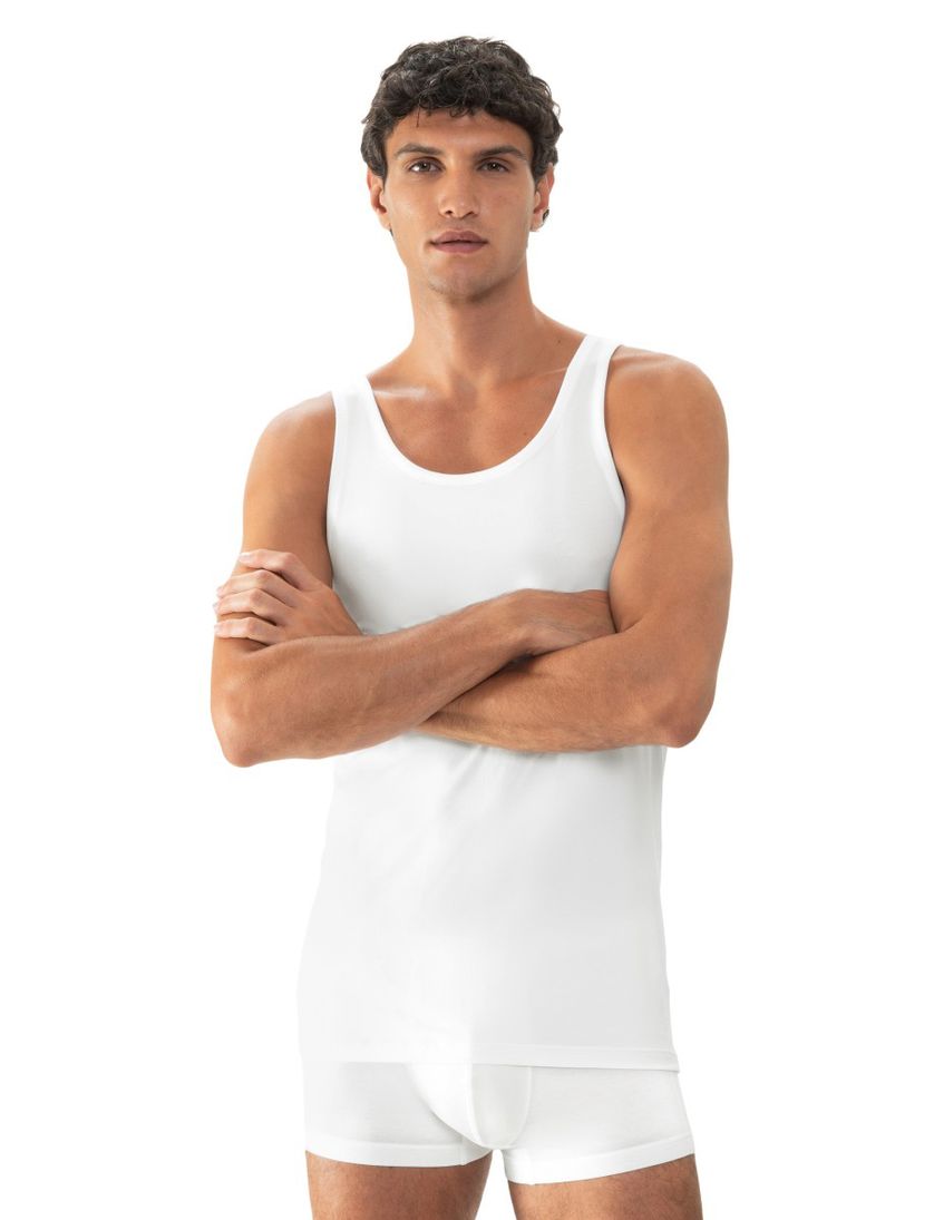 Tanktop Mey wit effen katoen ronde hals