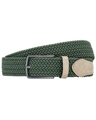 Lindenmann Lindemann groene riem elastisch stretch stijlvol