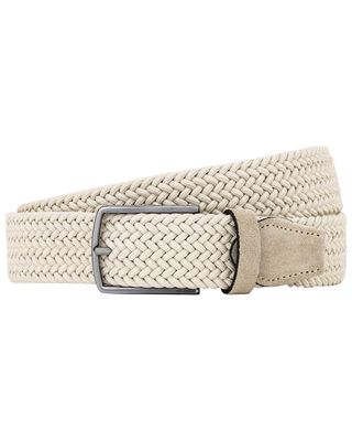 Lindenmann Lindemann creme riem gevlochten stretch stijlvol