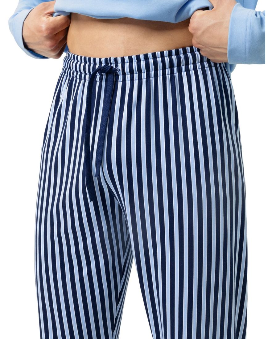 Mey Pyjamabroek blauw gestreept katoen