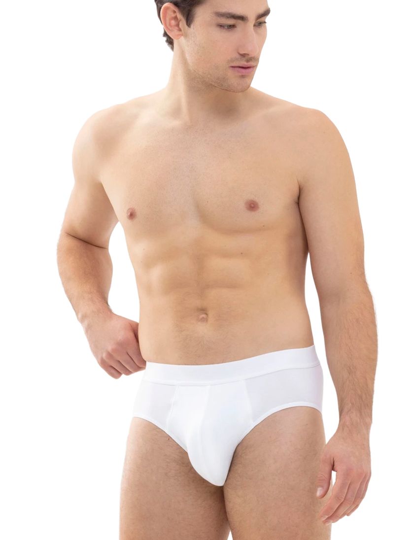 Mey slip wit elastische band katoen effen