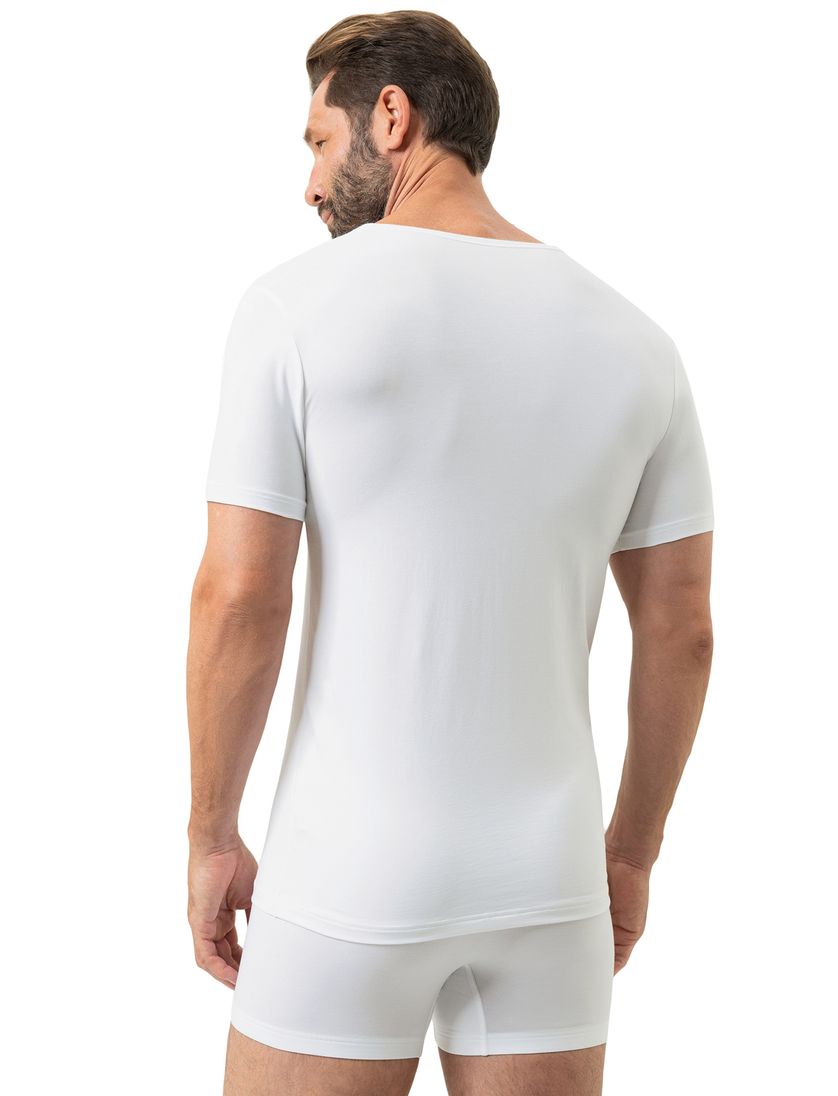 Mey t-shirt wit v-hals katoen