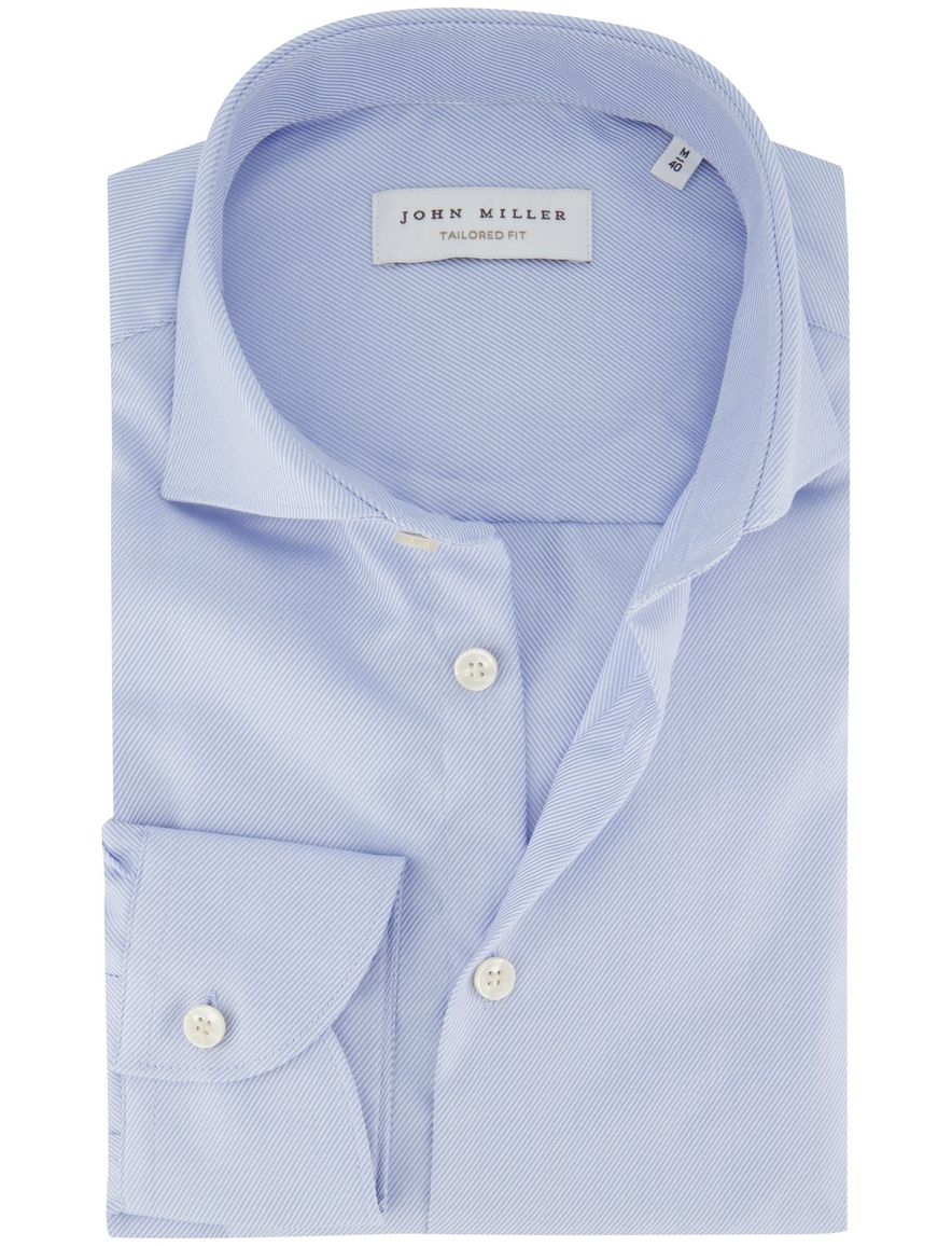 John Miller overhemd lichtblauw effen tailored fit