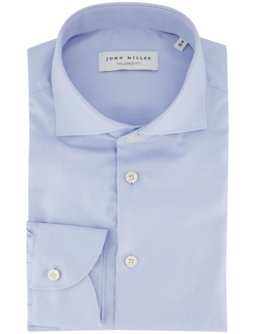 John Miller overhemd lichtblauw effen tailored fit