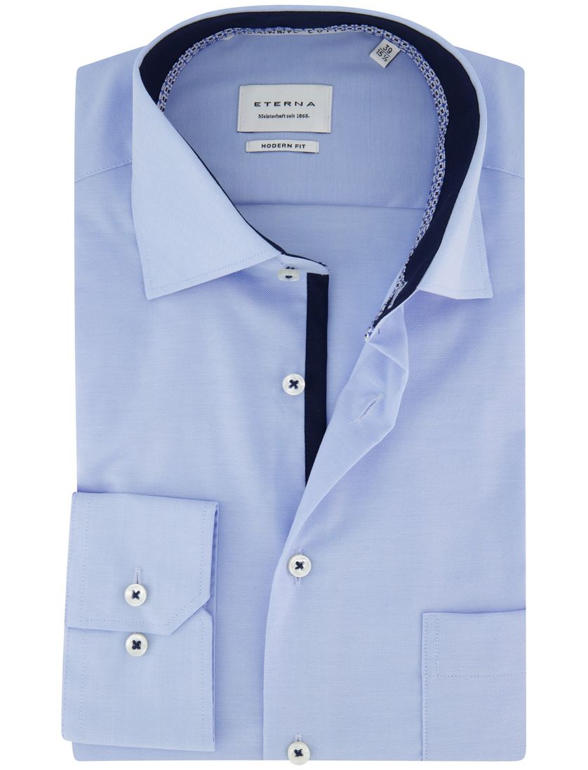Overhemd Eterna Modern Fit lichtblauw