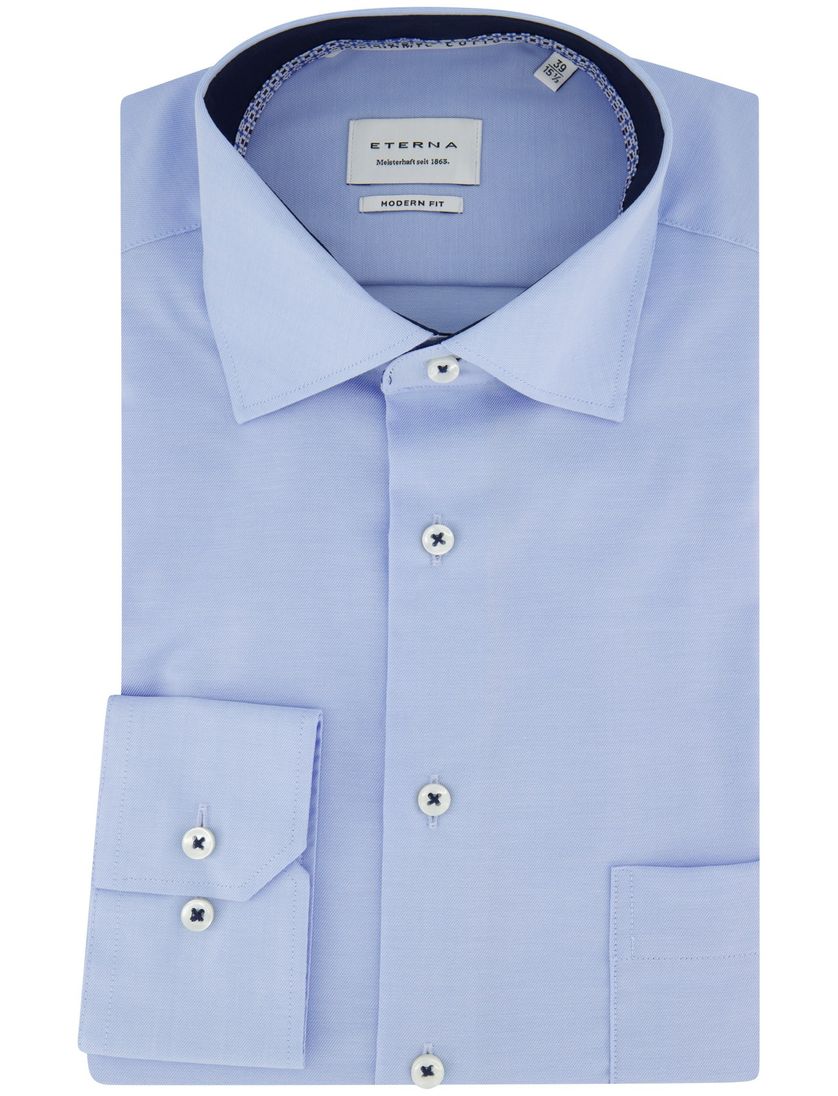 Overhemd Eterna Modern Fit lichtblauw