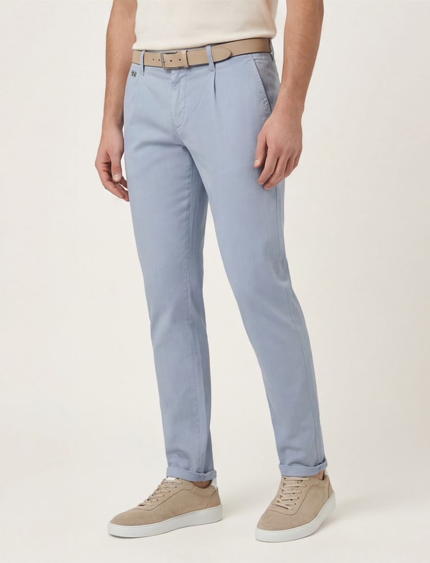 Chino Tramarossa lichtblauw Alberto