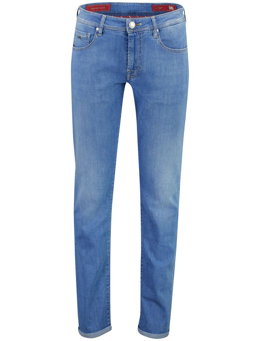 Blauwe broek Tramarossa Michelangelo 5-pocket normale fit spijker