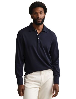 Gant polo Gant donkerblauw 3-knoops