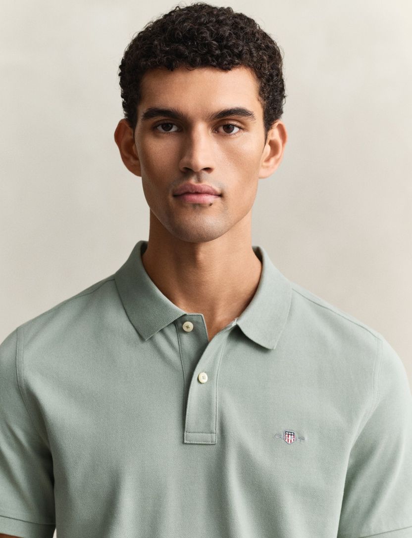 polo groen met 2 knopen Gantd