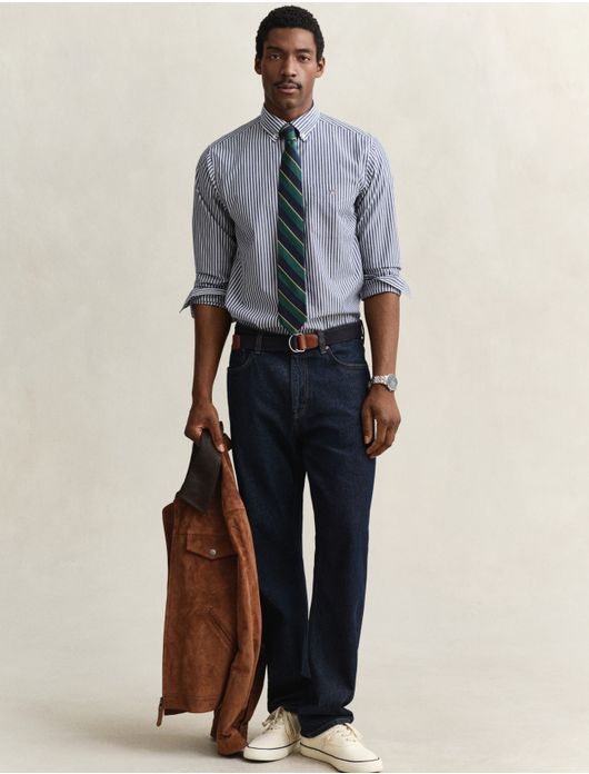 Gant overhemd blauw katoen