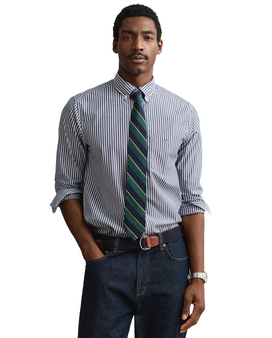 Overhemd Gant blauw gestreept