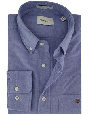 Gant Gant regular fit overhemd blauw borstzak