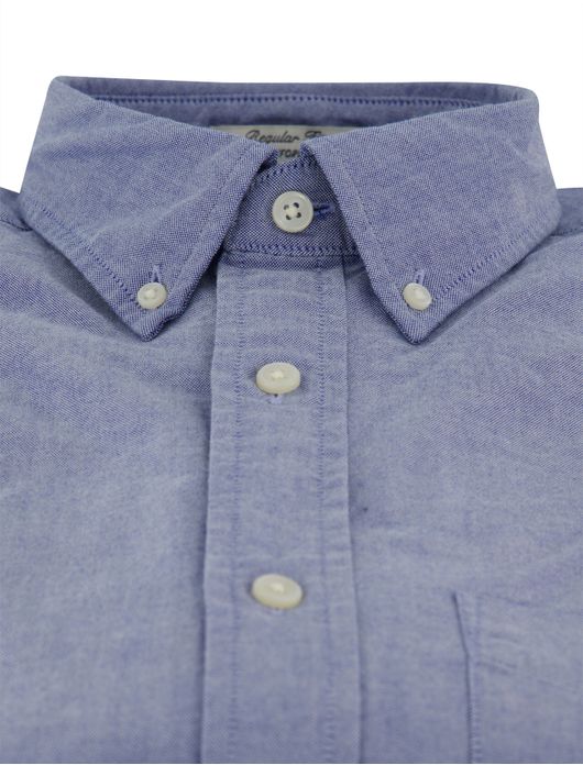 Gant regular fit overhemd blauw borstzak