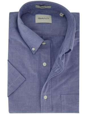 Gant Gant overhemd korte mouw blauw Regular Fit