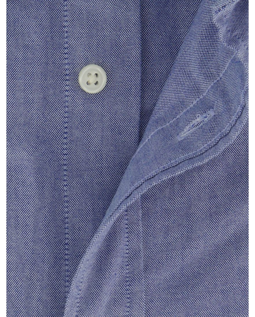 Gant overhemd korte mouw blauw Regular Fit button-down collar