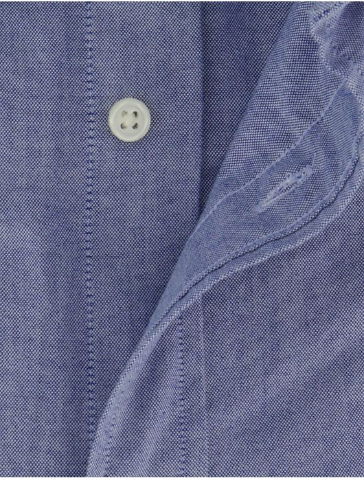 Gant overhemd korte mouw blauw Regular Fit