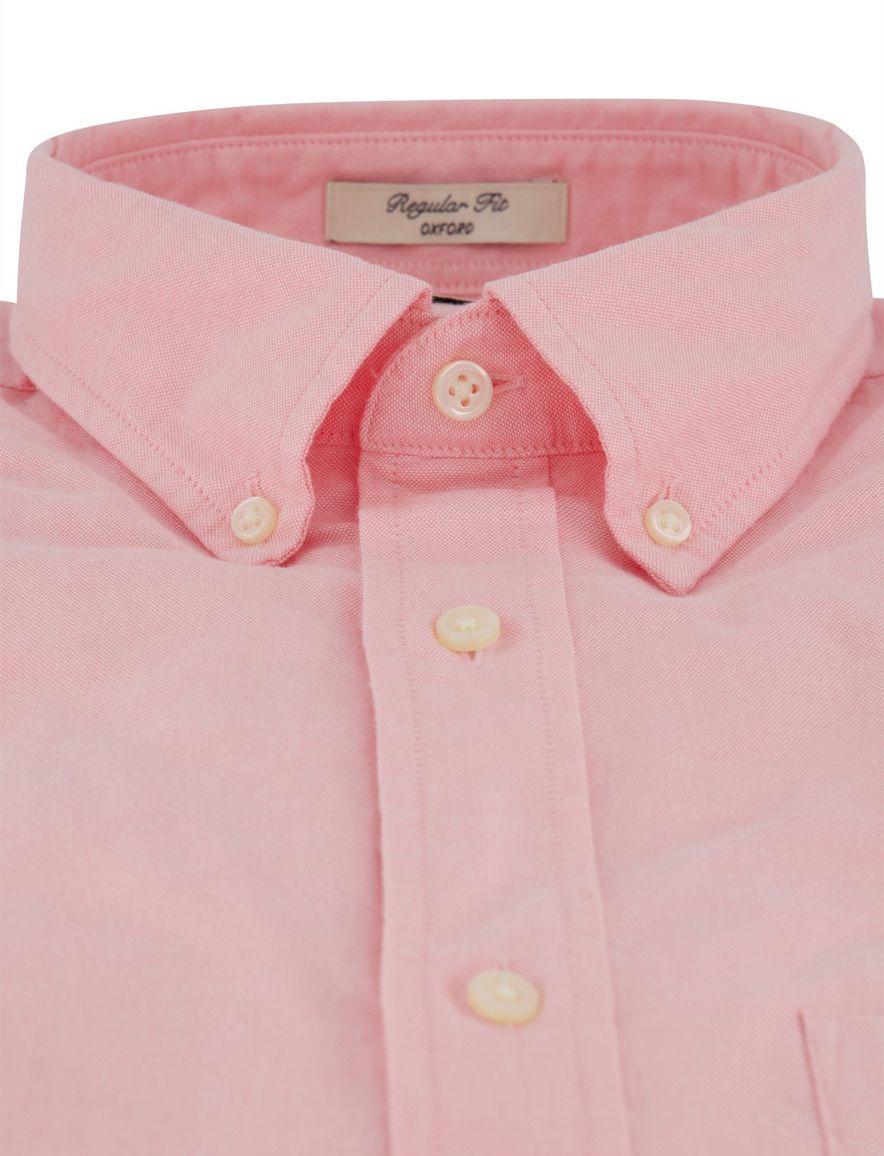 Gant regular fit overhemd korte mouw roze