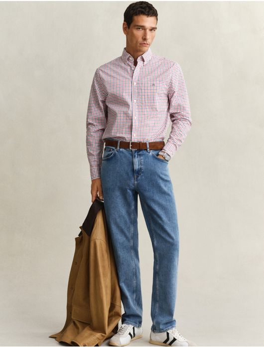 Gant overhemd rood geruit