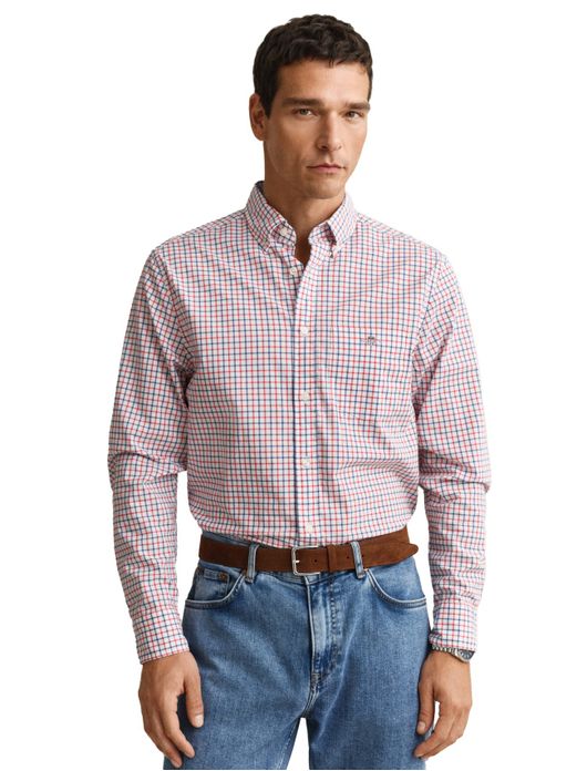 Gant overhemd rood geruit