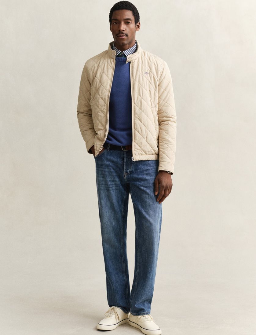 Gant tussenjas beige normale fit kort