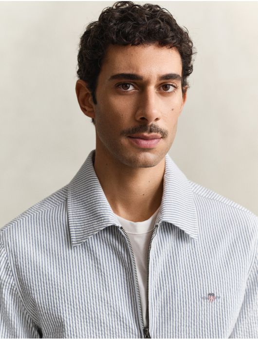 Gant jas blauw gestreept polyester