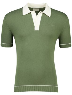 Gant Groen poloshirt groen Gant witte boord