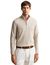 Gant trui beige gemeleerd half zip