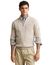 Gant kabeltrui beige half zip katoen