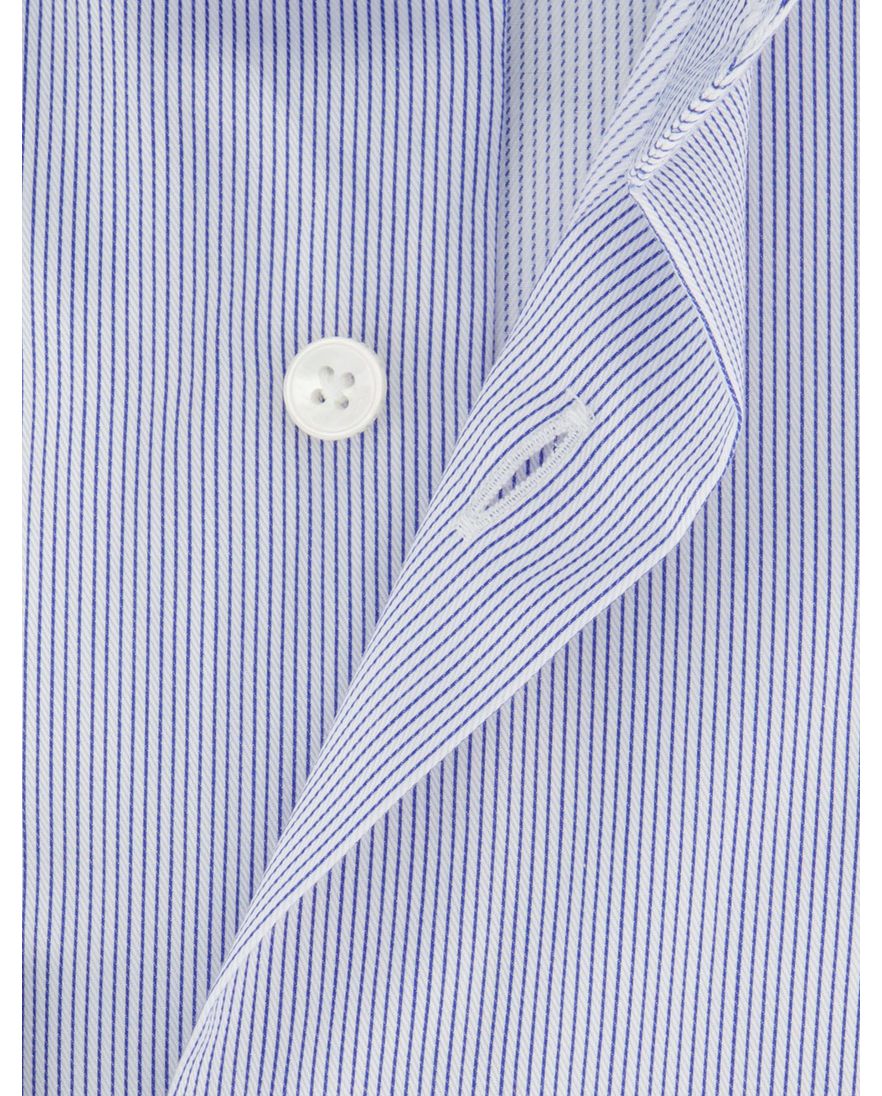 Xacus Tailor Fit overhemd blauw gestreept