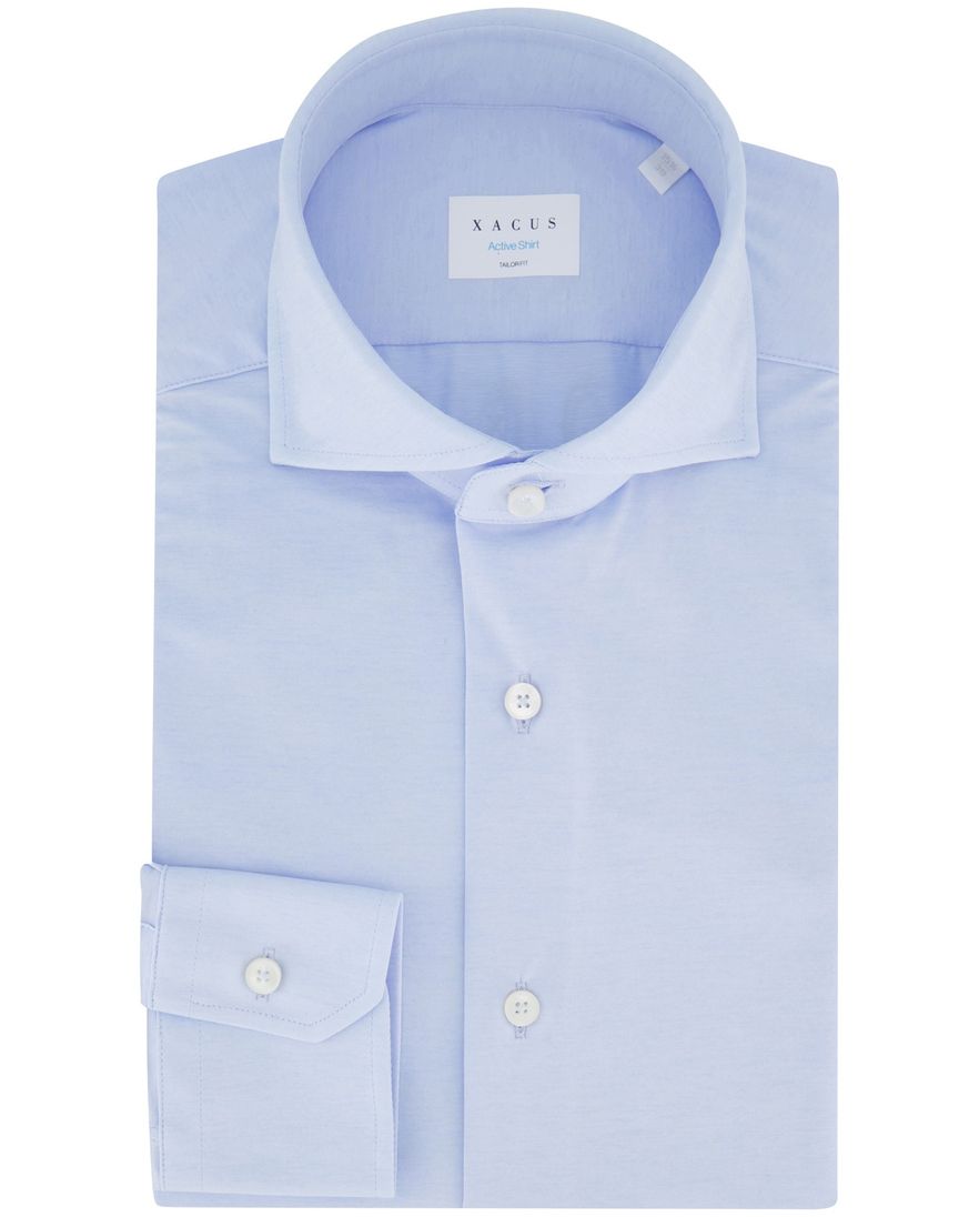 Xacus overhemd lichtblauw normale fit