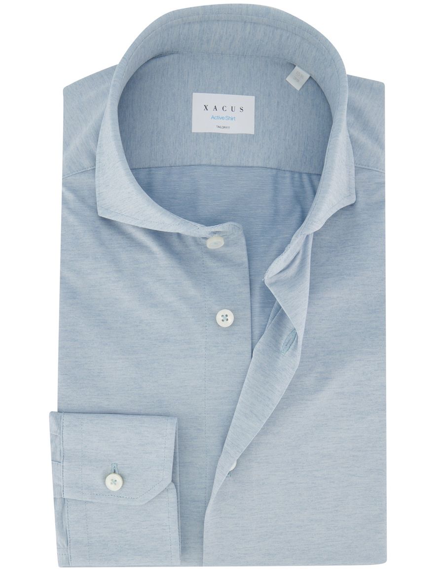 Xacus overhemd lichtblauw normale fit cutaway boord