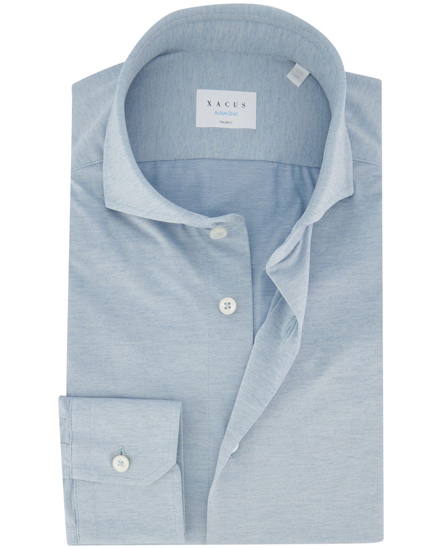 Xacus overhemd lichtblauw normale fit