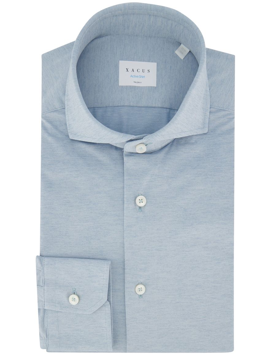 Xacus overhemd lichtblauw normale fit cutaway boord