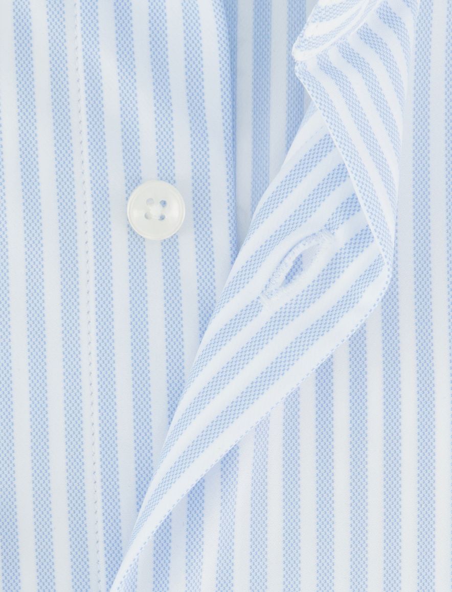 Xacus overhemd lichtblauw gestreept