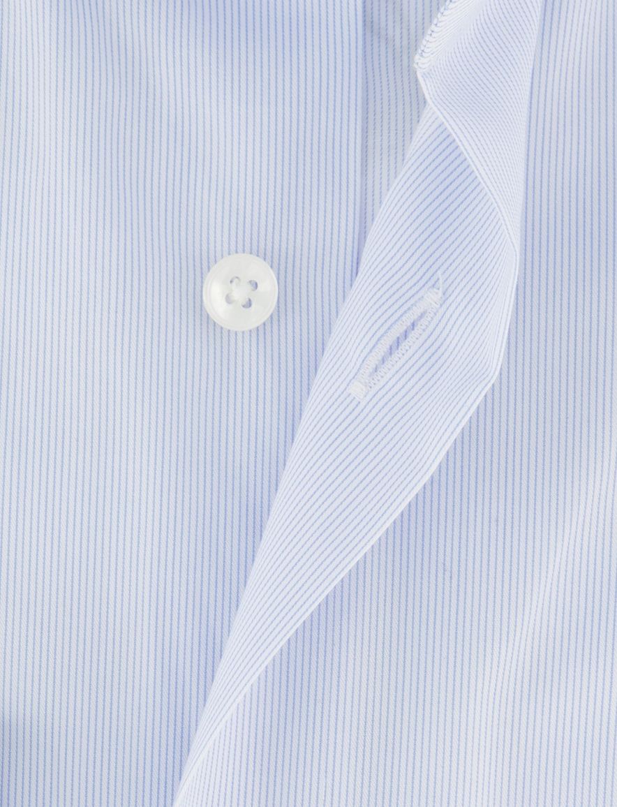 Xacus Tailor Fit overhemd lichtblauw streepje