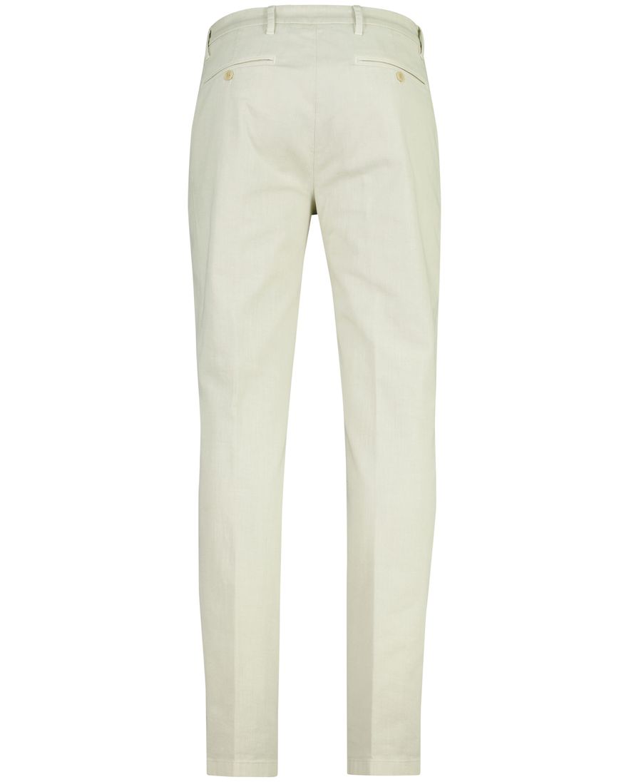 Barmas Roger broek katoen flatfront zonder omslag beige