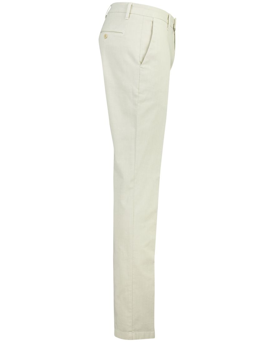 Barmas Roger broek katoen flatfront zonder omslag beige