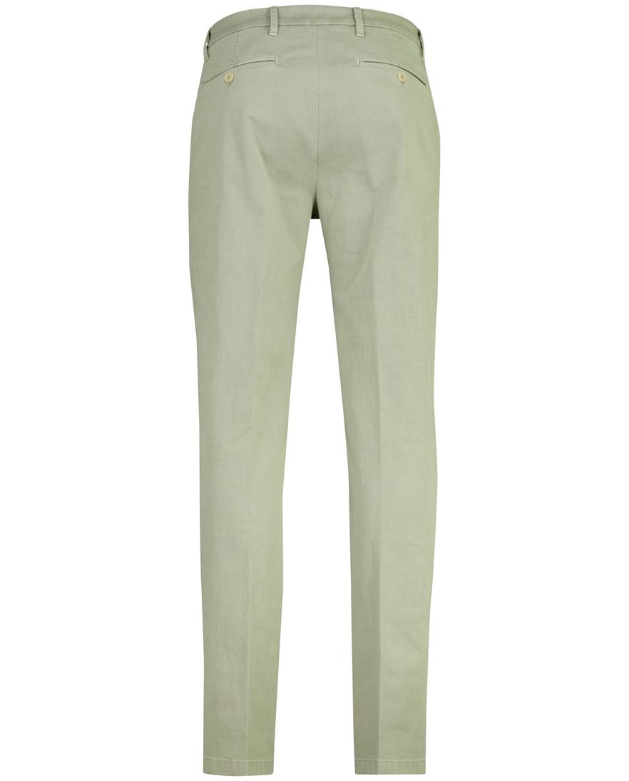 Barmas Roger broek katoen flatfront zonder omslag groen