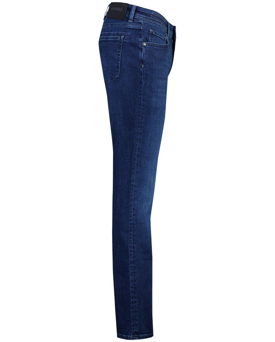 Barmas Dean 5 pocket jeans donkerblauw zonder omslag