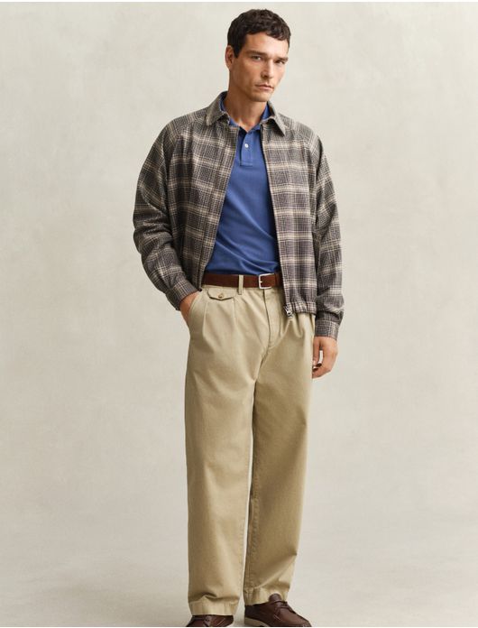 Gant polo lange mouw blauw