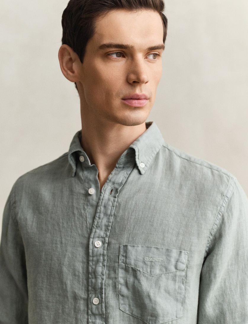 grijs overhemd Gant button down
