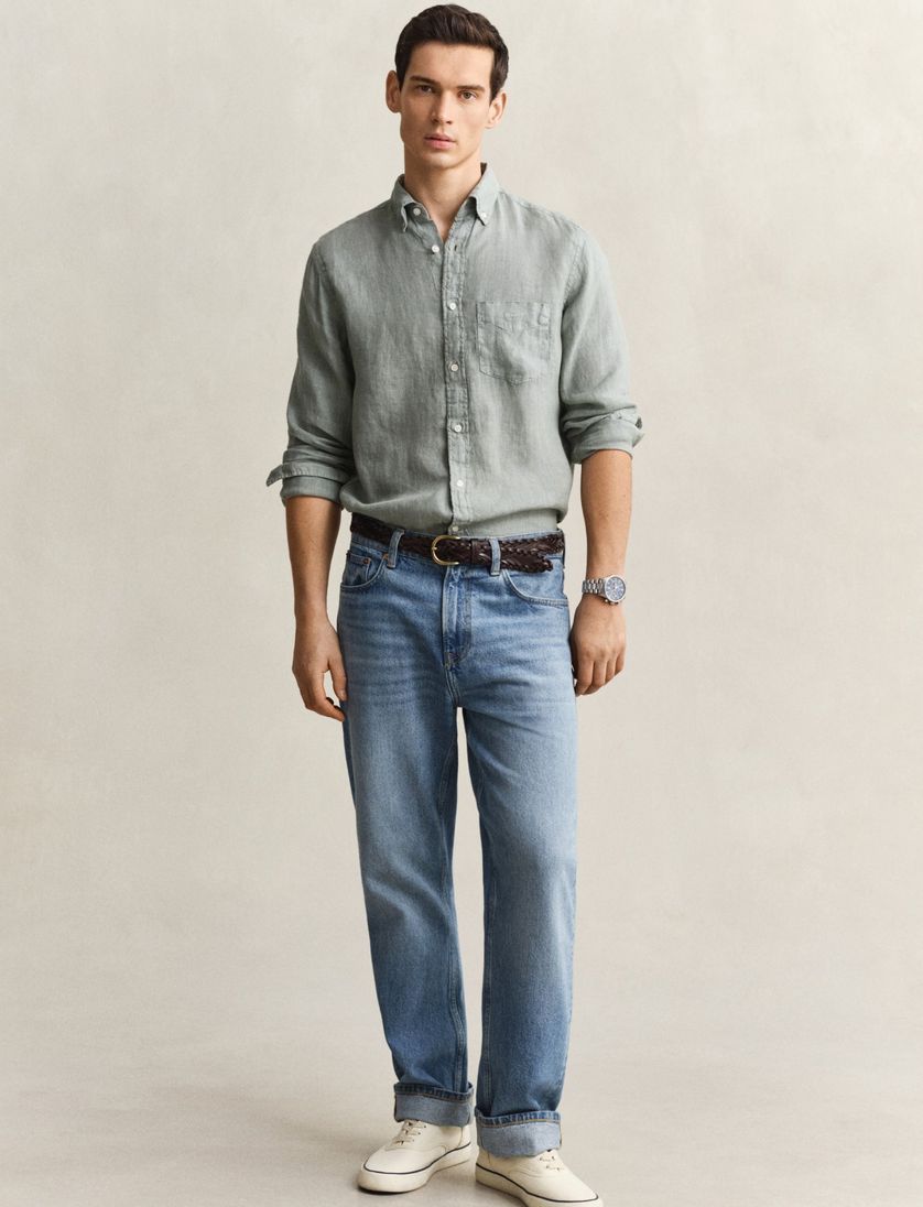 grijs overhemd Gant button down