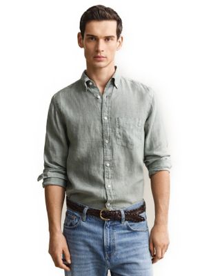 Gant grijs overhemd Gant button down