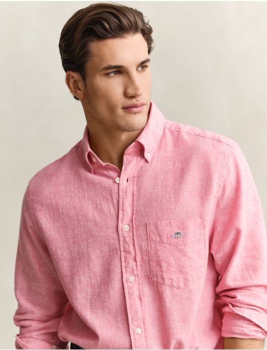 Gant overhemd roze linnen