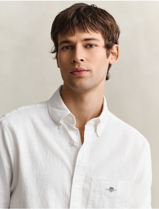 Gant overhemd korte mouw wit