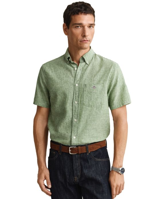 Gant kort mouw overhemd groen