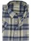 Regular Fit Gant Madras korte mouw overhemd blauw beige