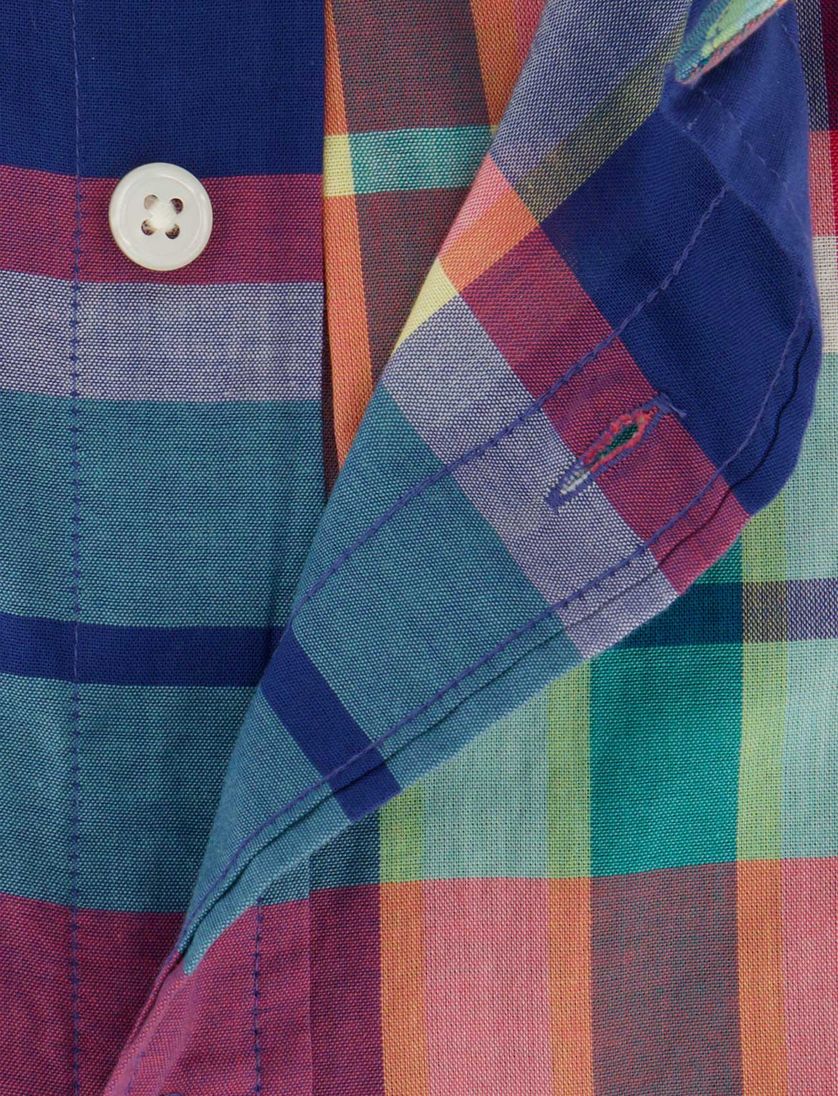 Overhemd Gant Regular Fit Madras korte mouw geruit multicolor