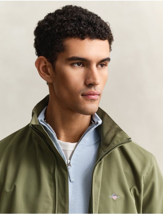 Gant jas groen polyester effen